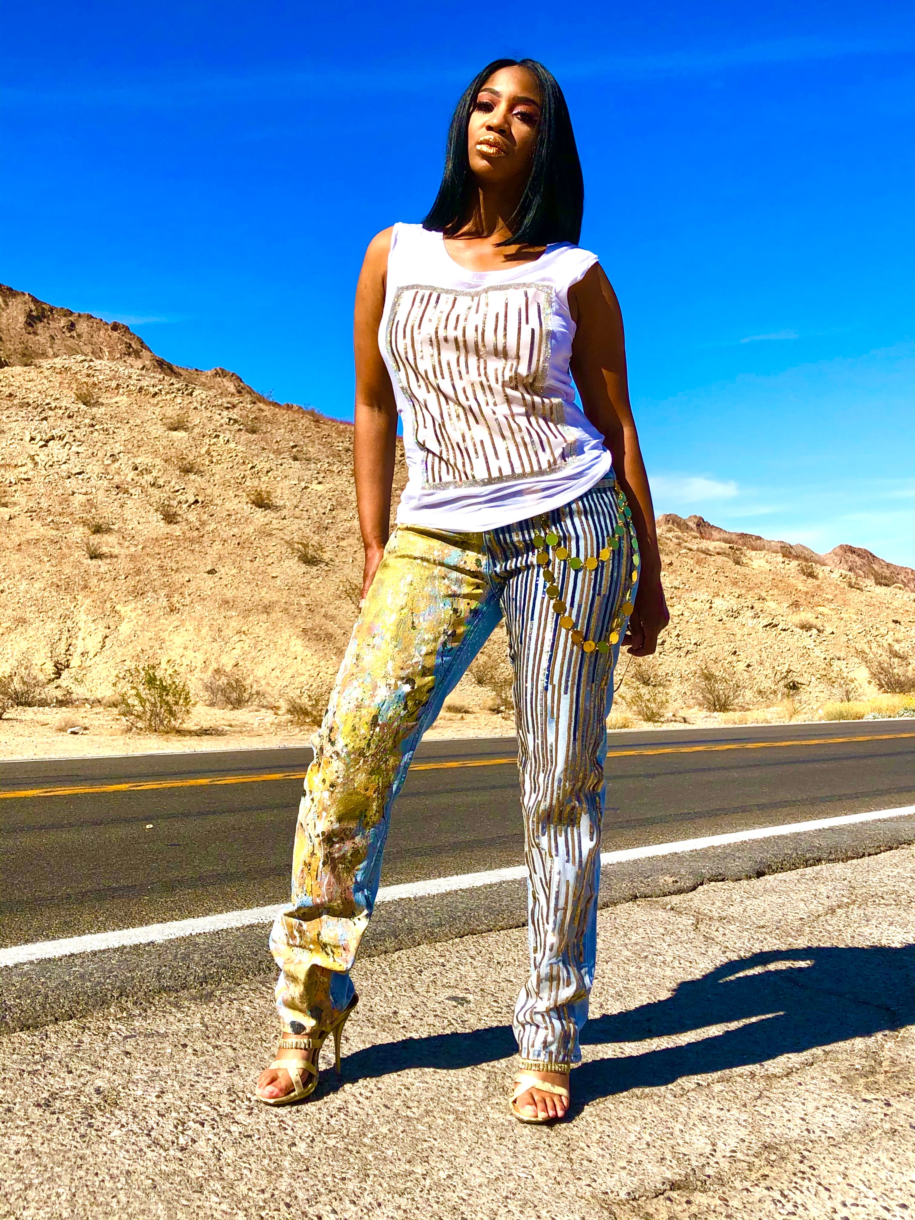 Golden jeans (set)